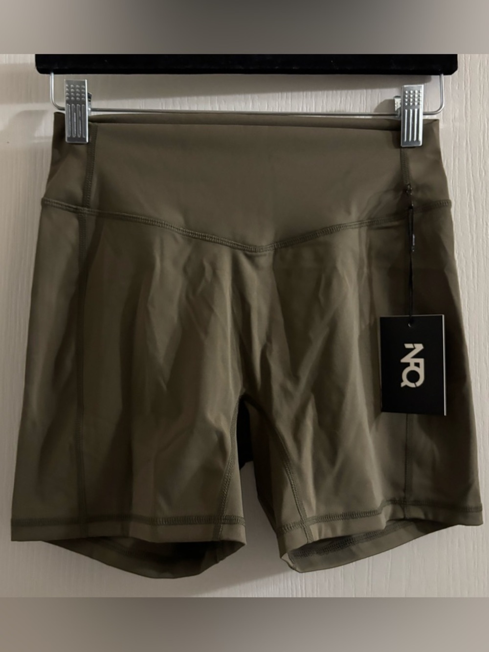 NFQ Olive Bike Shorts with High Waist